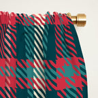Classic Christmas Plaid Window Curtain Gallery Image 2
