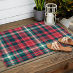 Classic Christmas Plaid Outdoor Rug Gallery Image 2