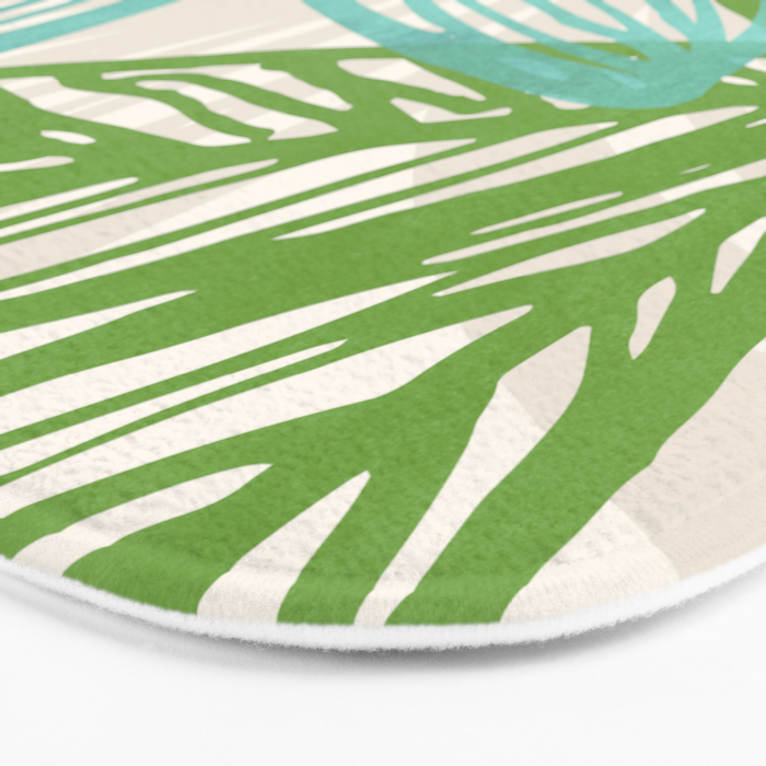 Abstract Coastal Flora Bath Mat Gallery Image 3