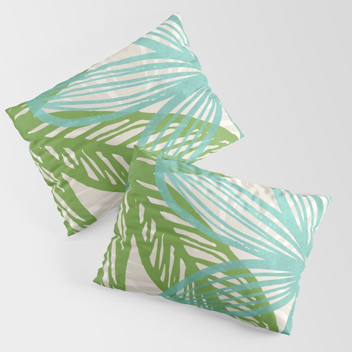 Abstract Coastal Flora Pillow Sham Gallery Image 1