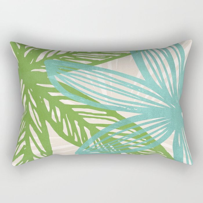 Abstract Coastal Flora Rectangular Pillow Gallery Image 2