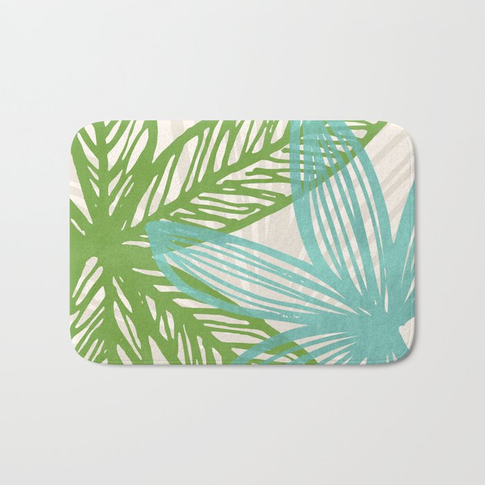 Abstract Coastal Flora Bath Mat Gallery Image 1