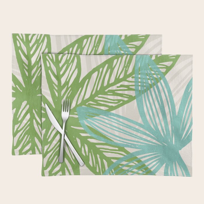 Abstract Coastal Flora Placemat Gallery Image 1