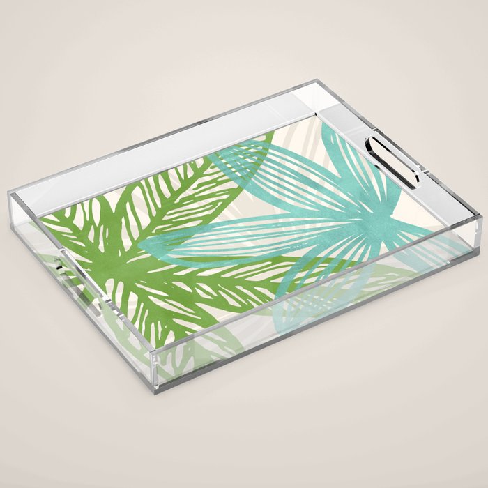 Abstract Coastal Flora Acrylic Tray Gallery Image 1