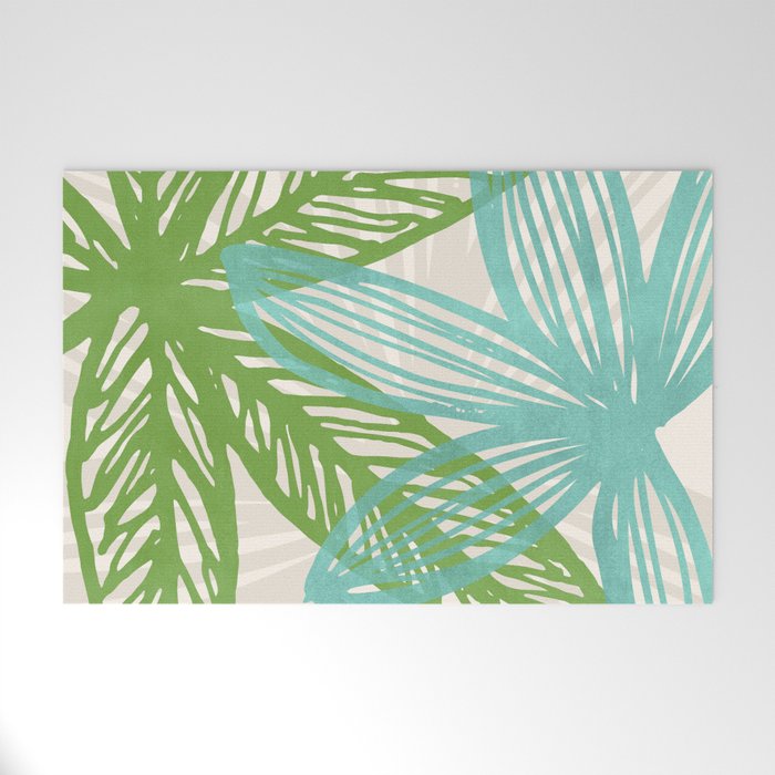 Abstract Coastal Flora Welcome Mat Gallery Image 1