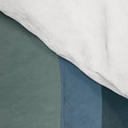Modern Retro Liquid Swirl Abstract Pattern Square in Vintage Blue Comforter Gallery Image 4
