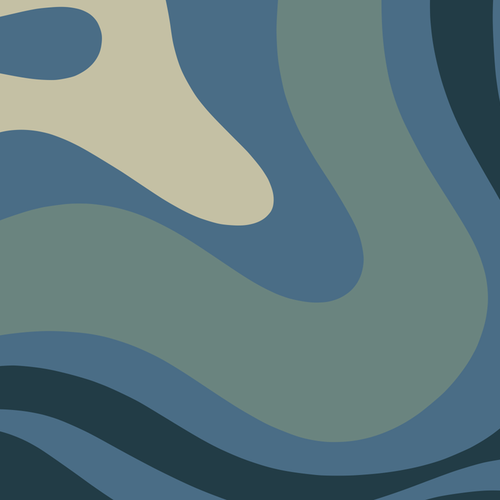 Modern Retro Liquid Swirl Abstract Pattern Square in Vintage Blue Coffee Mug Gallery Image 2