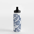 Neptune's joy blue damask reworked Water Bottle Gallery Image 2