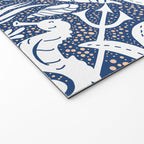 Neptune's joy blue damask reworked Welcome Mat Gallery Image 2