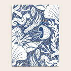 Neptune's joy blue damask reworked Notebook Gallery Image 4