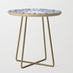 Neptune's joy blue damask reworked Side Table Gallery Image 1