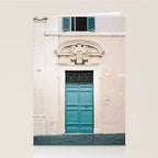 Blue wooden door in Rome | Italy | Wanderlust travel photography pastel Stationery Card Gallery Image 2