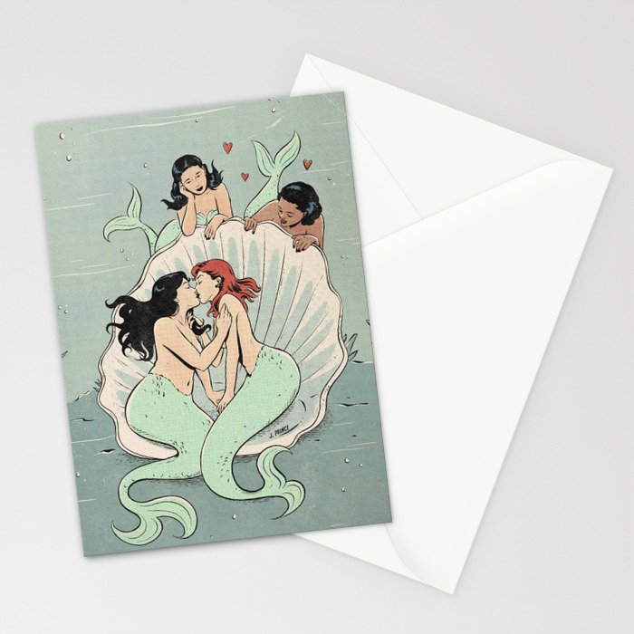 mermaids in love Stationery Card Gallery Image 2