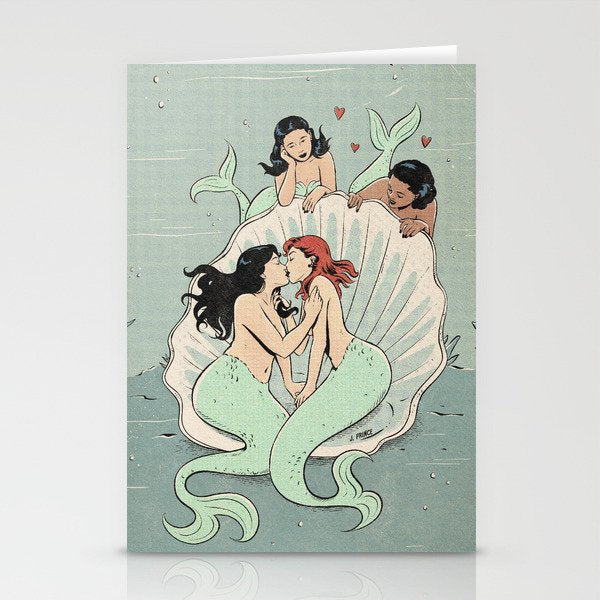 mermaids in love Stationery Card Gallery Image 2