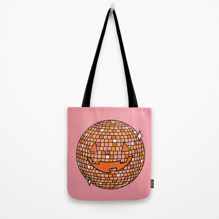 Disco Ball Jack O Lantern Tote Bag Gallery Image 2