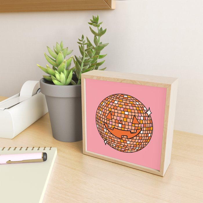 Disco Ball Jack O Lantern Mini Art Print Gallery Image 2