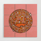 Disco Ball Jack O Lantern Wood Wall Art Gallery Image 1