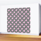 Pink love heart candy checkered pattern Wall Mural Gallery Image 2