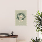 Horses toy on Christmas wreath with bow Poster Gallery Image 2