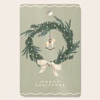 Horses toy on Christmas wreath with bow Cutting Board Gallery Image 1