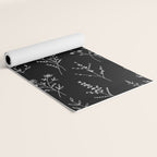 New Black Wildflowers Yoga Mat Gallery Image 2