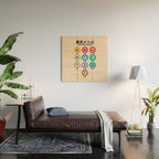Tokyo subway map print. City metro alphabet poster, japan underground print, japanese city wall art. Wood Wall Art Gallery Image 2