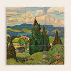 Canadian Landscape Franklin Carmichael Art Nouveau Post-Impressionism Wood Wall Art Gallery Image 1
