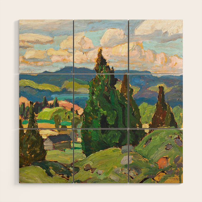 Canadian Landscape Franklin Carmichael Art Nouveau Post-Impressionism Wood Wall Art Gallery Image 1
