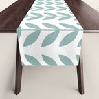 Scandinavian Mid Century Pattern 1950s Blue Table Runner Gallery Image 1