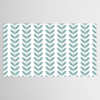 Scandinavian Mid Century Pattern 1950s Blue Tablecloth Gallery Image 2