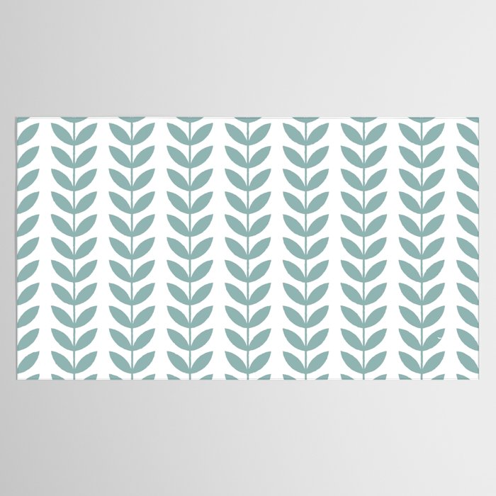 Scandinavian Mid Century Pattern 1950s Blue Tablecloth Gallery Image 2
