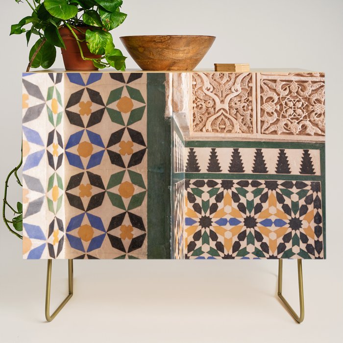 Historical Tiles - Alhambra Granada Spain Credenza Gallery Image 1