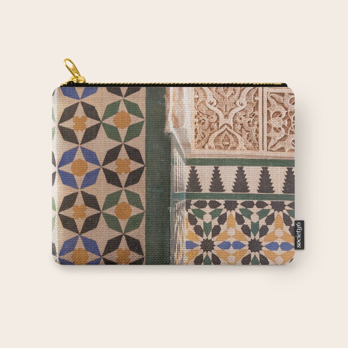 Historical Tiles - Alhambra Granada Spain Carry All Pouch Gallery Image 1