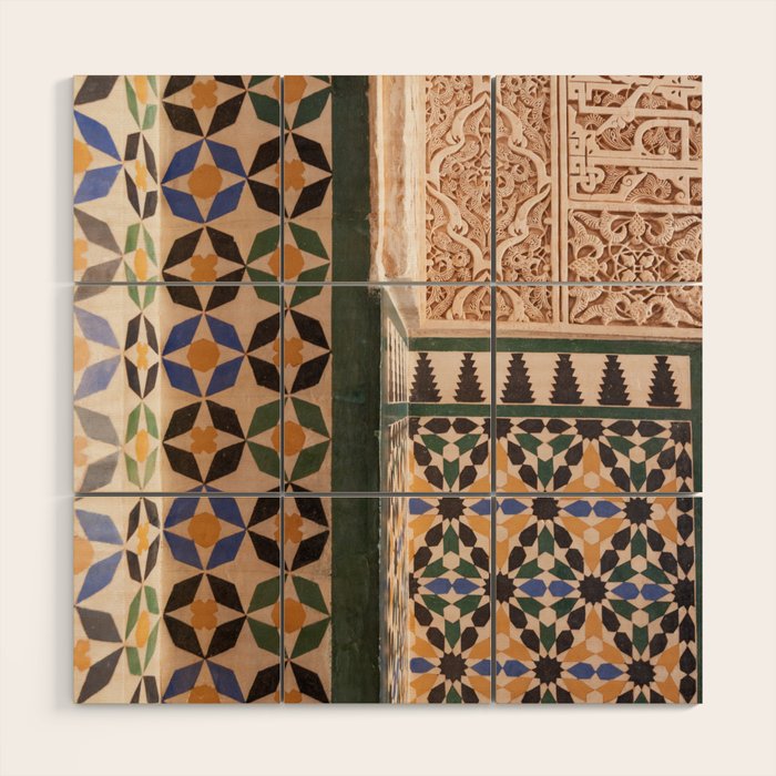 Historical Tiles - Alhambra Granada Spain Wood Wall Art Gallery Image 1
