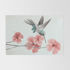 Hummingbird with Hibiscus Rug Gallery Image 2