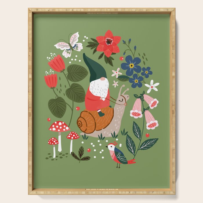 Garden Gnomes Serving Tray Gallery Image 1