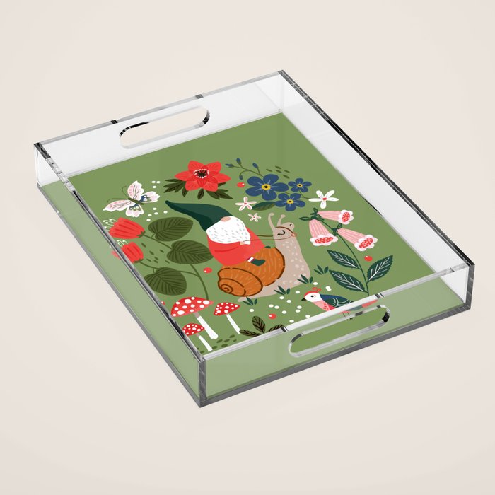 Garden Gnomes Acrylic Tray Gallery Image 1