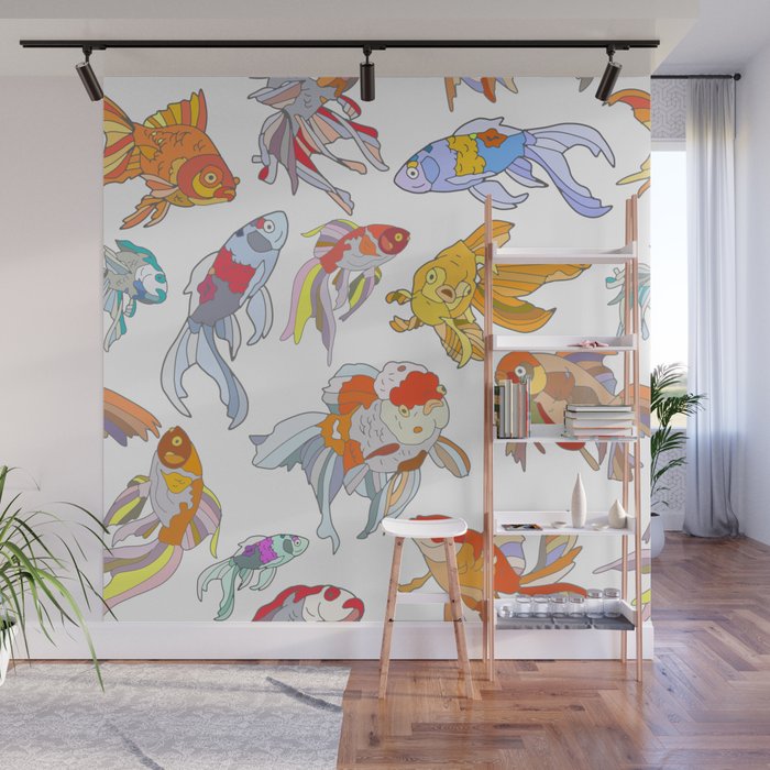 FISH FISH FISH Wall Mural Gallery Image 1