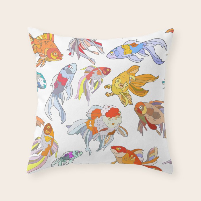 FISH FISH FISH Throw Pillow Gallery Image 6