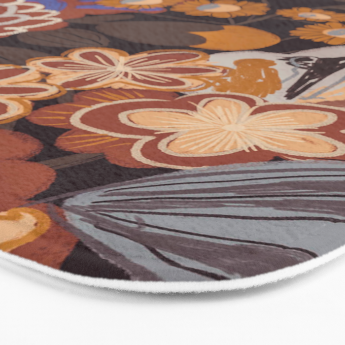 Brown floral Bath Mat Gallery Image 3