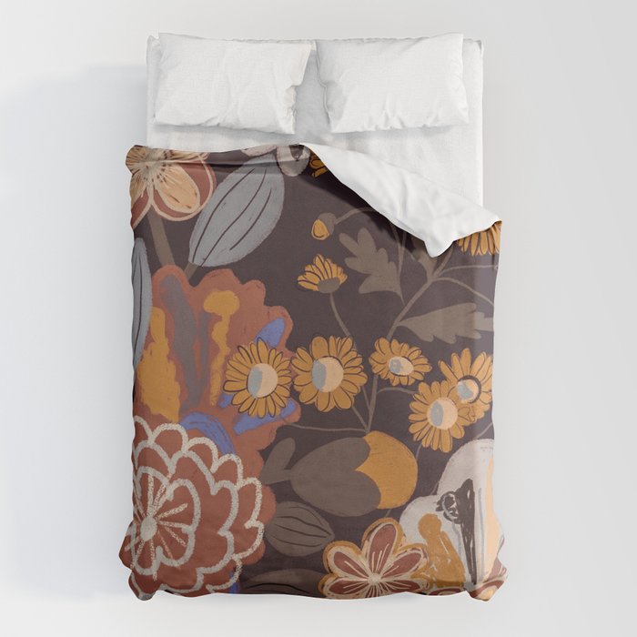 Brown floral Duvet Cover Gallery Image 6
