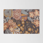 Brown floral Rug Gallery Image 2