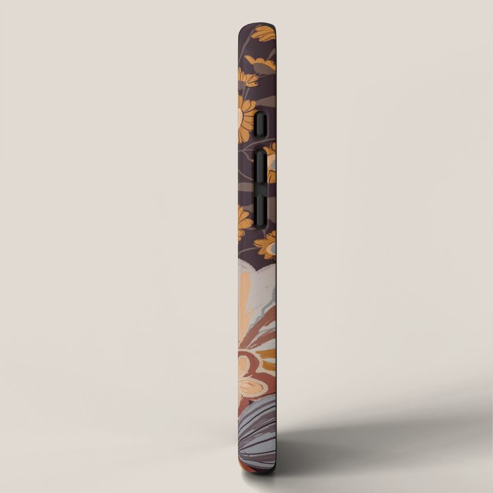 Brown floral iPhone Case Gallery Image 2
