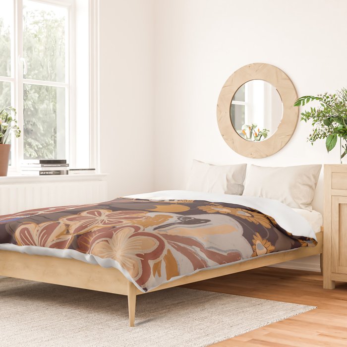 Brown floral Duvet Cover Gallery Image 2