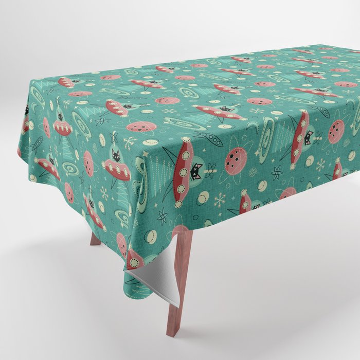 Atomic Cats in Space - ©studioxtine Tablecloth Gallery Image 1