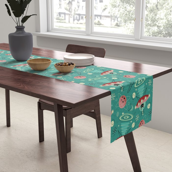 Atomic Cats in Space - ©studioxtine Table Runner Gallery Image 2