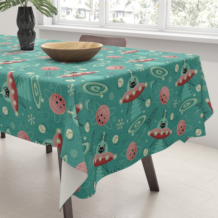 Atomic Cats in Space - ©studioxtine Tablecloth Gallery Image 3