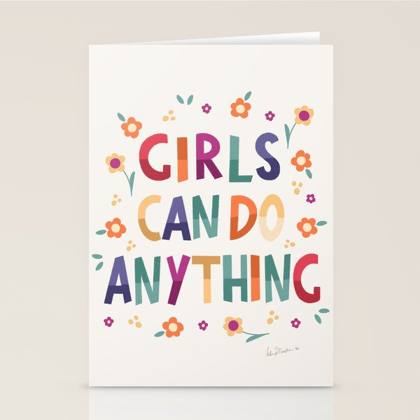 Girls can do anything  Stationery Card Gallery Image 2