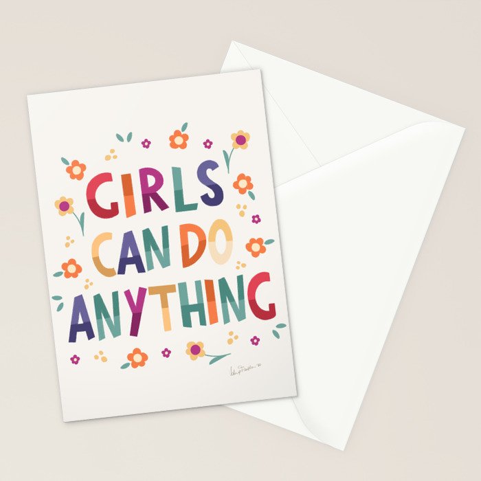 Girls can do anything  Stationery Card Gallery Image 2