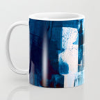 On the Dock: a pretty abstract design in blues and pinks by Alyssa Hamilton Art Coffee Mug Gallery Image 3